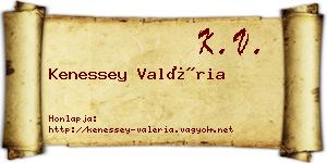 Kenessey Valéria névjegykártya