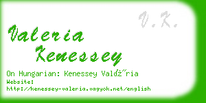 valeria kenessey business card